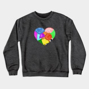 Patchwork Heart Crewneck Sweatshirt